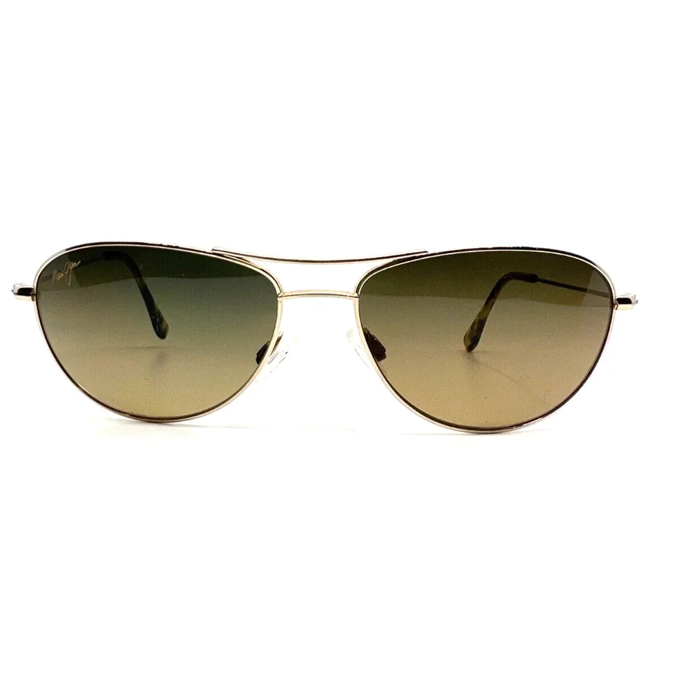 Maui Jim Men's Aviator Sunglasses - Gold Frame with Brown Gradient Lenses